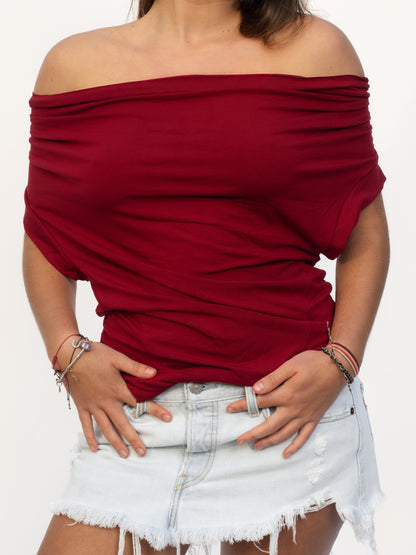Charo Top - Dark Red