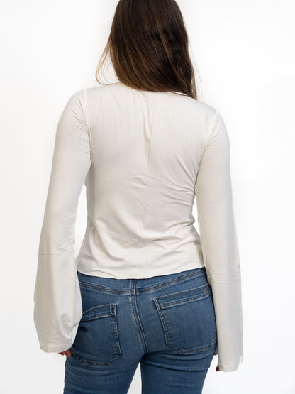 Long Sleeve Tie Top - Margarita